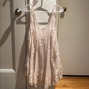 Free People Voile and Lace Trapeze Slip